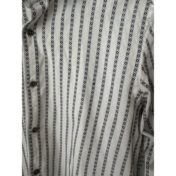 Massimo Dutton Men’s Medium Cotton Blue Patterned Button Up Business Shirt - Picture 3 of 6